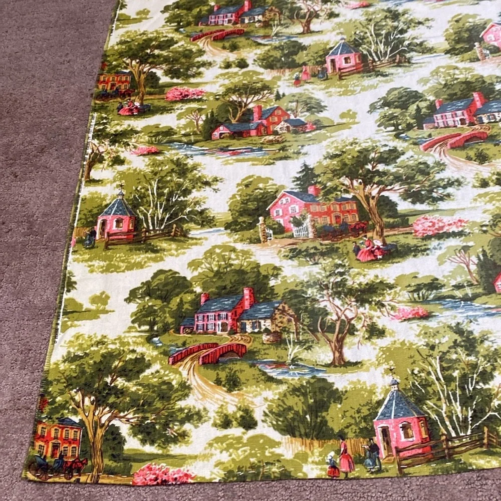 Scenic Countryside Curtain Prairie Cottagecore Household